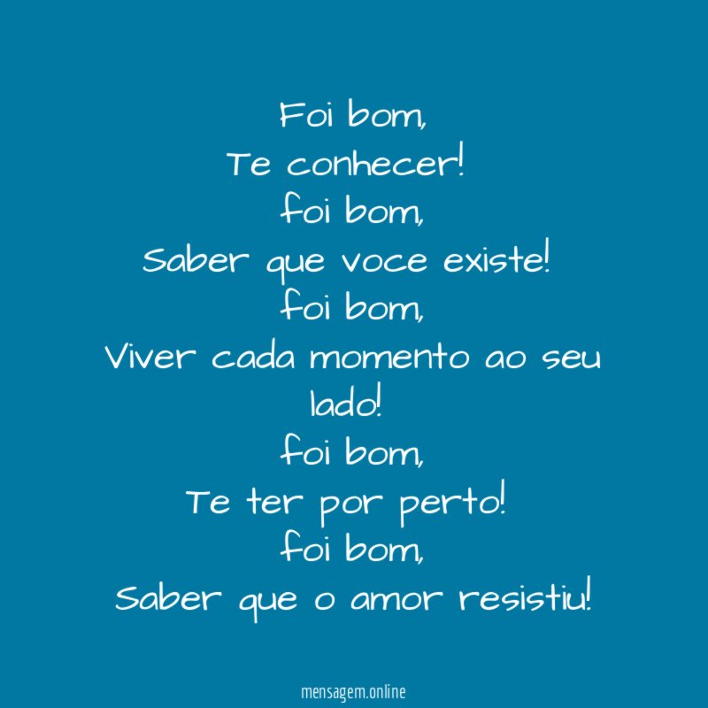 Foi bom