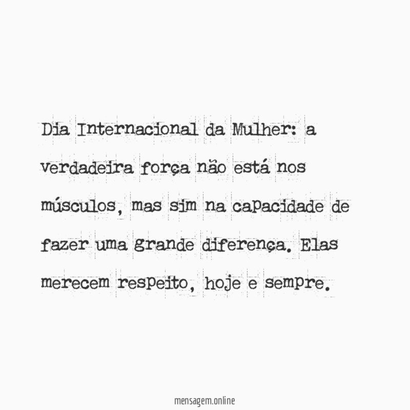 Dia Internacional da Mulher