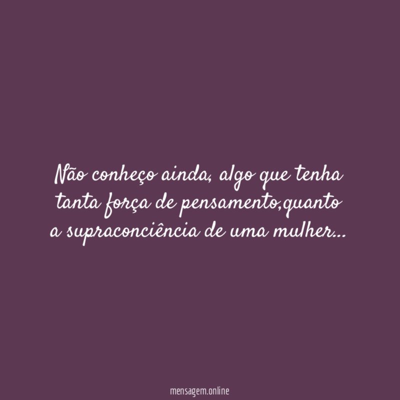 Não conheço ainda