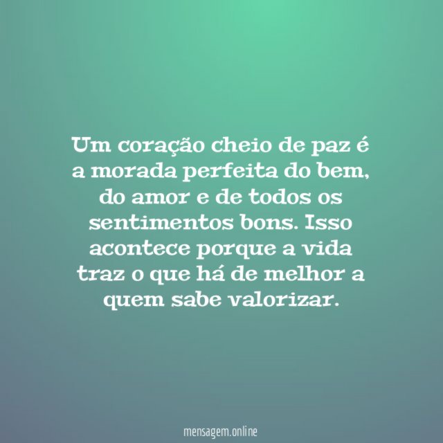 A vida traz o que há de bom