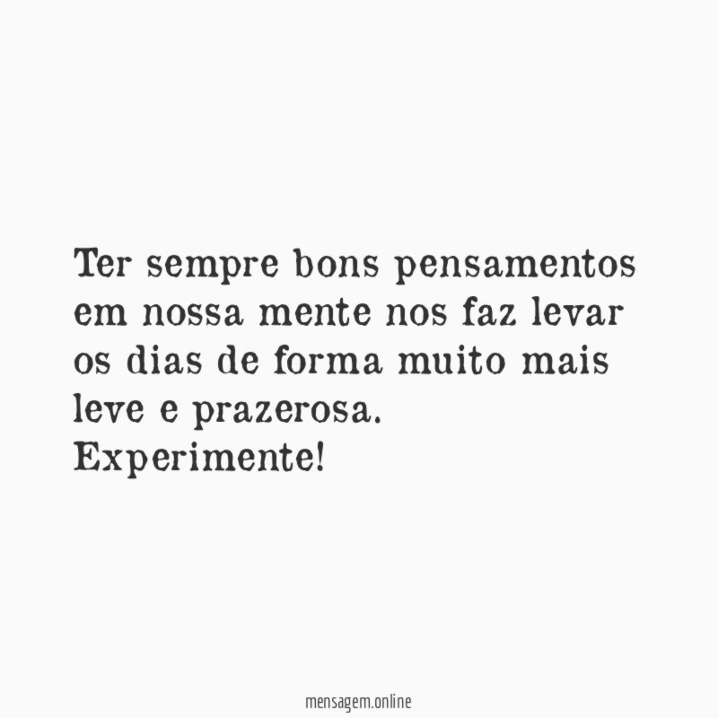 Bons pensamentos