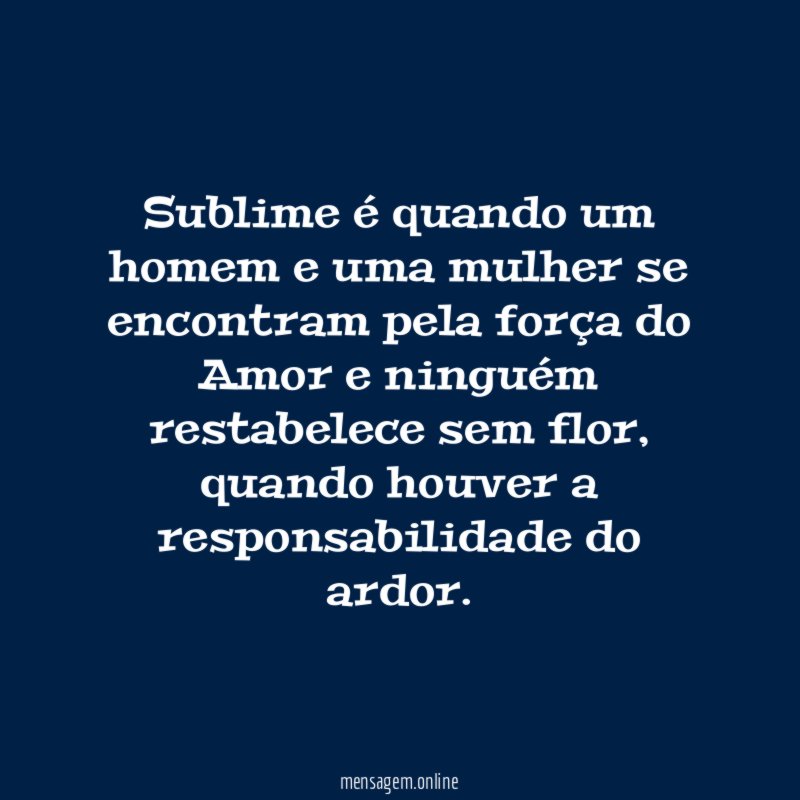 Sublime é quando um homem e uma mulher