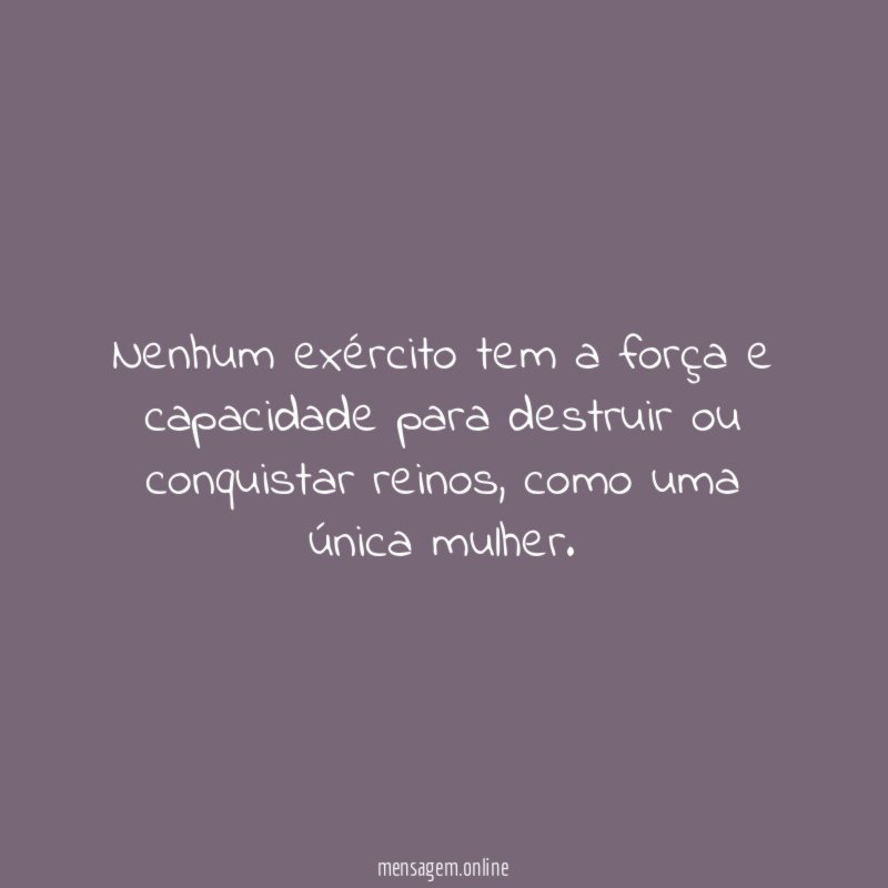 Nenhum exército tem a força e capacidade para