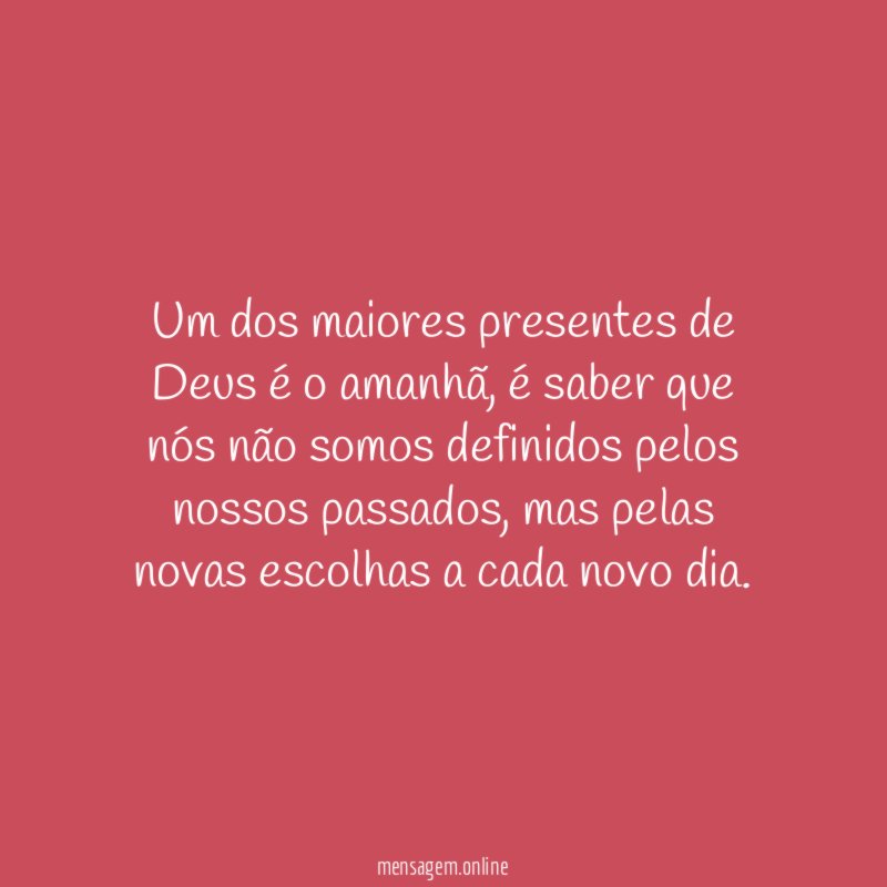Você não é definido pelo seu passado