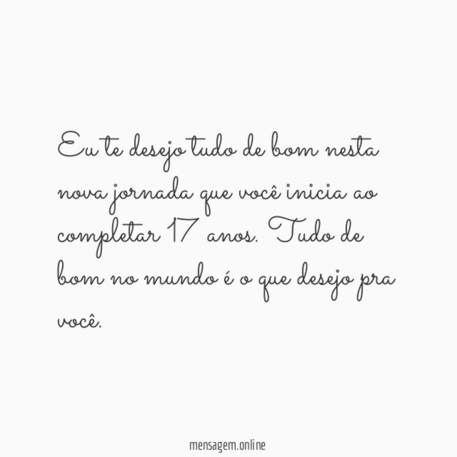 Te desejo tudo de bom nesta nova jornada