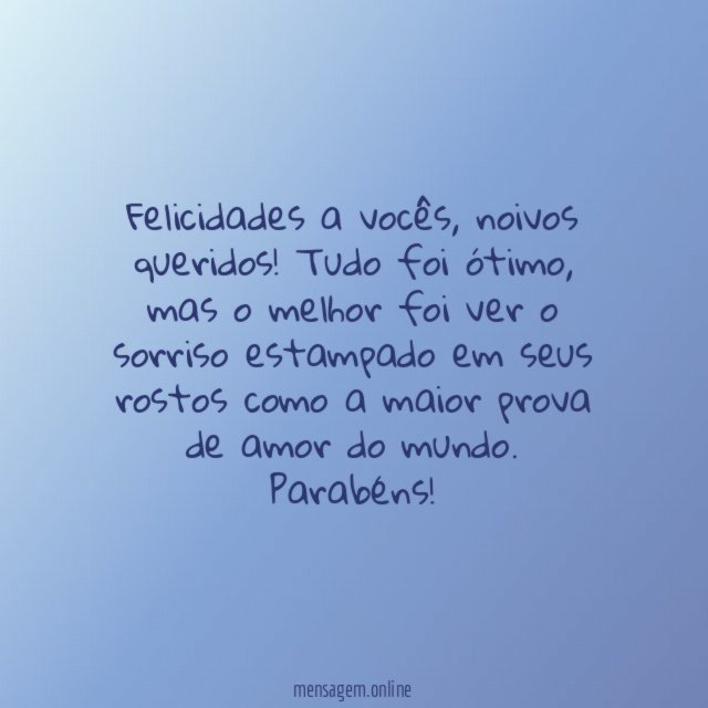 Felicidades a vocês!