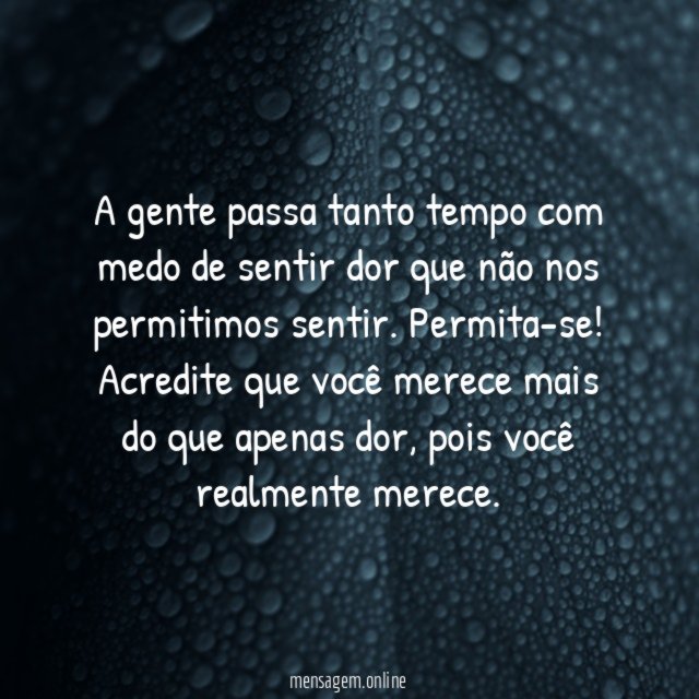 Permita-se sentir