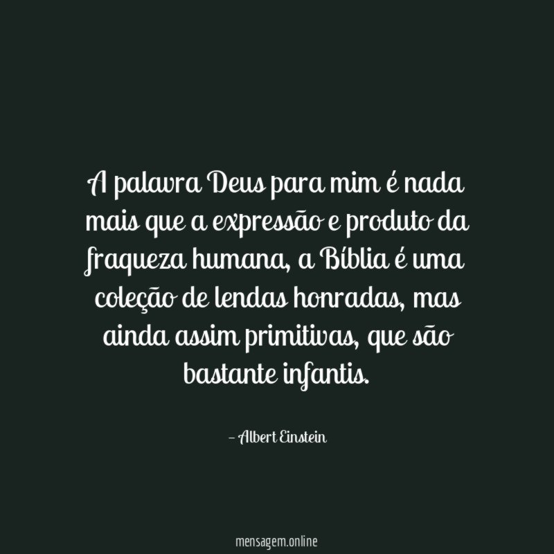 A palavra Deus para mim é nada mais