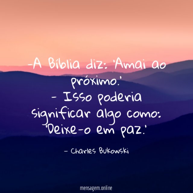 A Bíblia diz