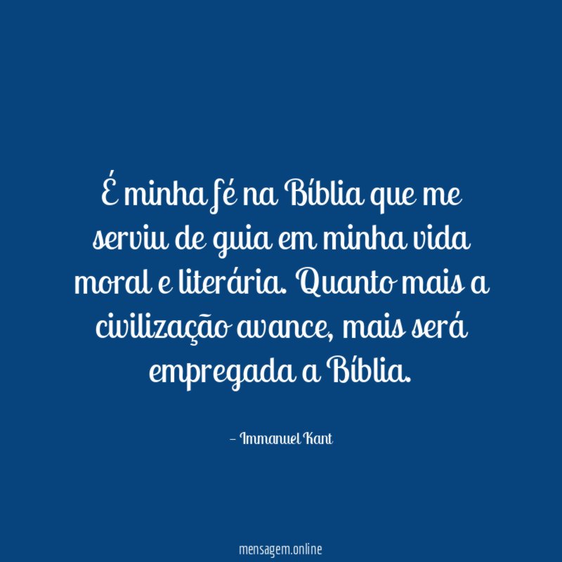 É minha fé na Bíblia que me serviu