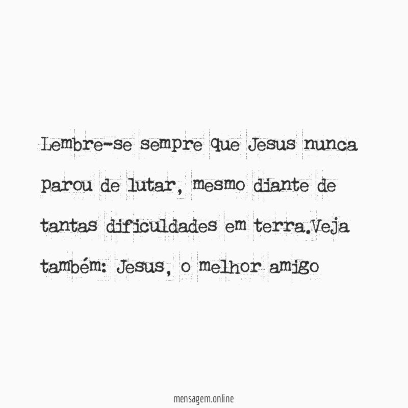 Nunca pare de lutar