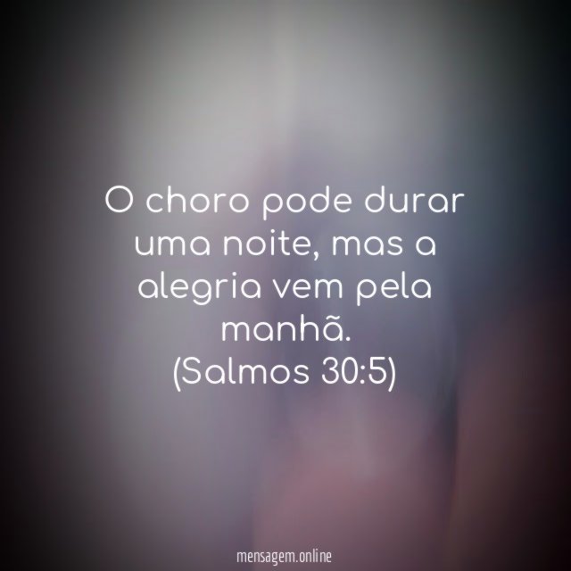O choro pode durar uma noite