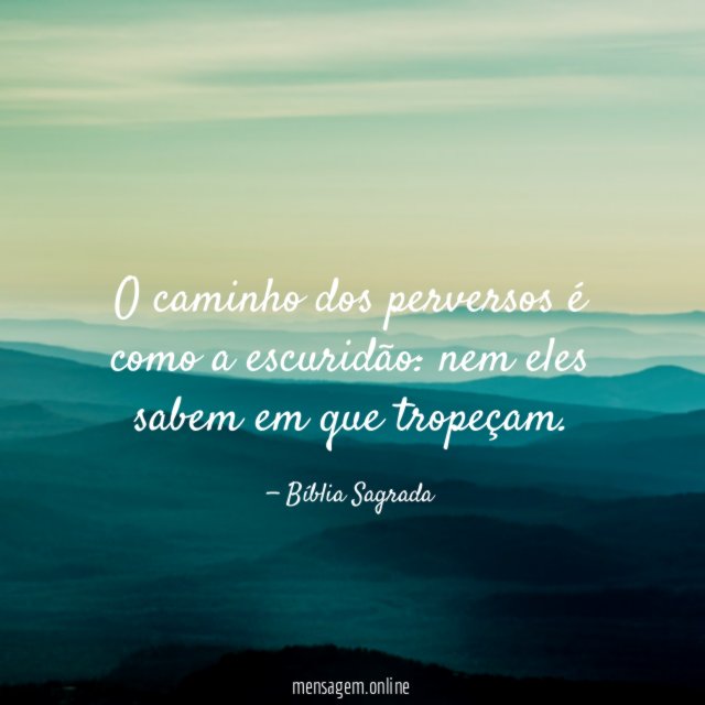 O caminho dos perversos é como a escuridão