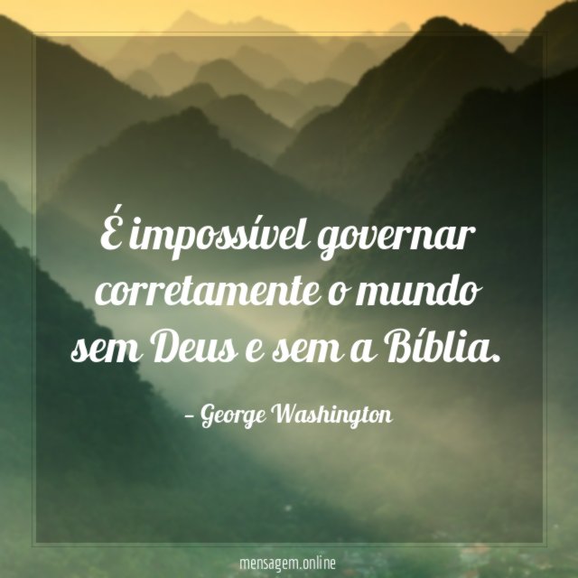 É impossível governar corretamente o mundo sem Deus