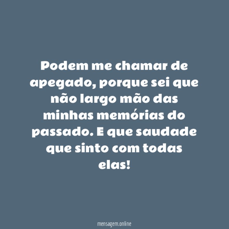 Apego ao passado