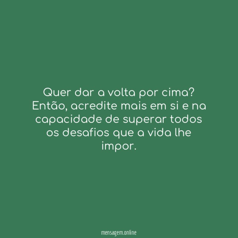 Acredite mais em si