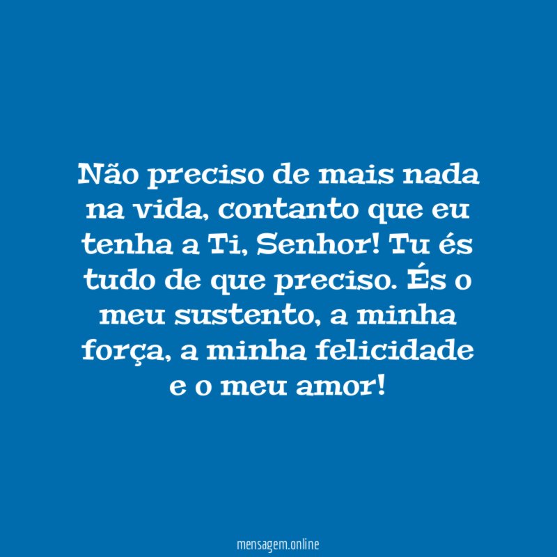 Senhor, a tua graça me basta!