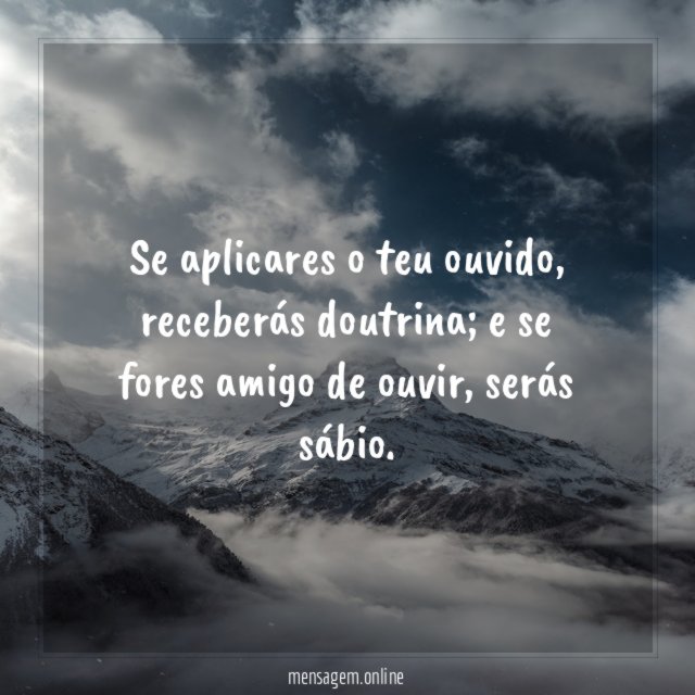 Se aplicares o teu ouvido