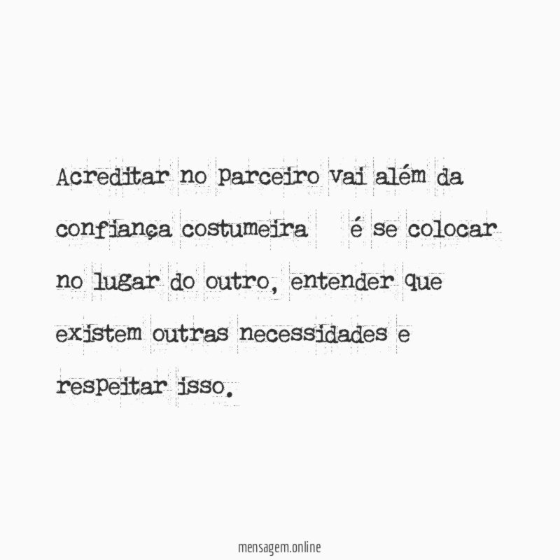 Acreditar no outro