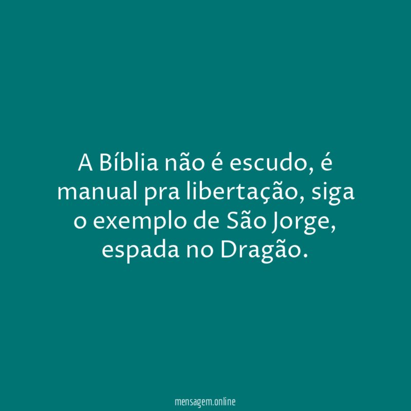 A Bíblia não é escudo