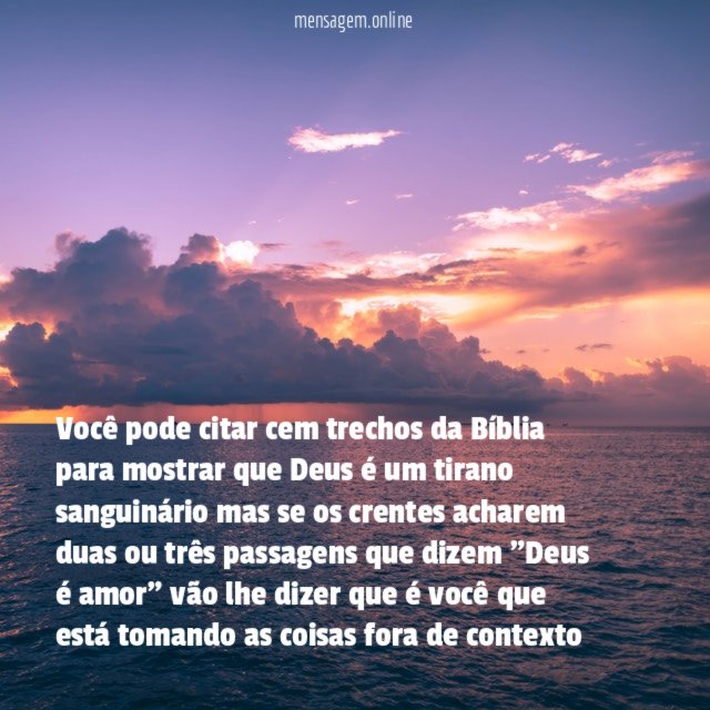 Você pode citar cem trechos da Bíblia para