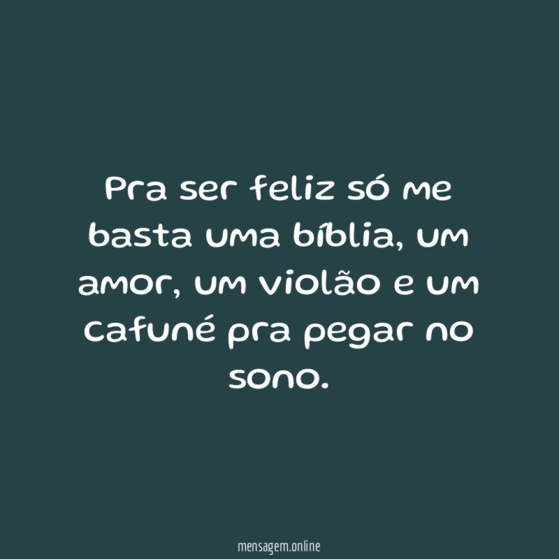 Pra ser feliz só me basta uma bíblia
