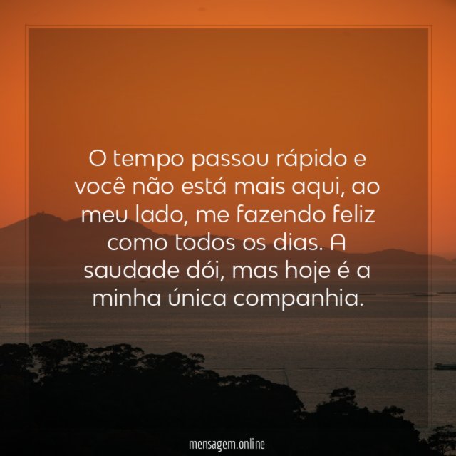 A saudade dói