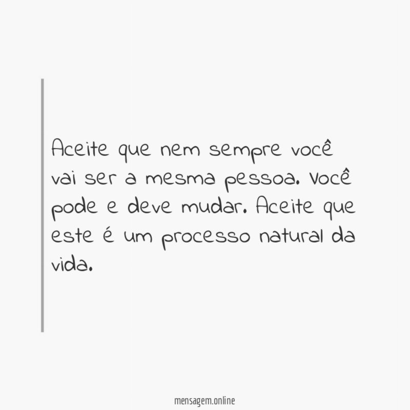 Aceite a mudança