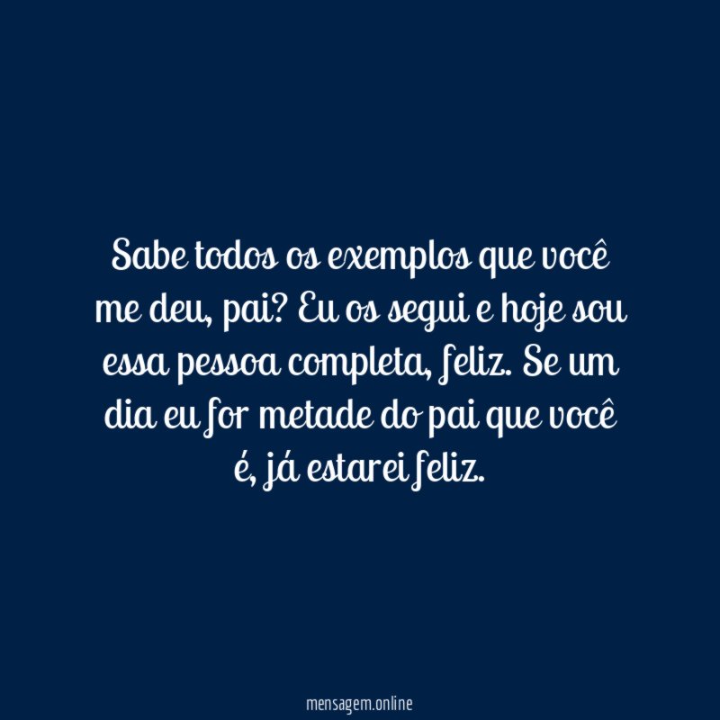 Os seus exemplos eu segui