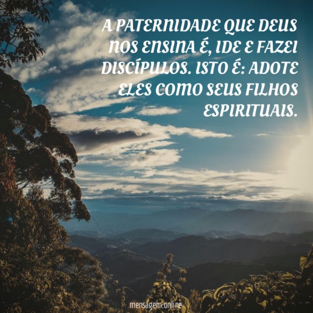A PATERNIDADE QUE DEUS NOS ENSINA É