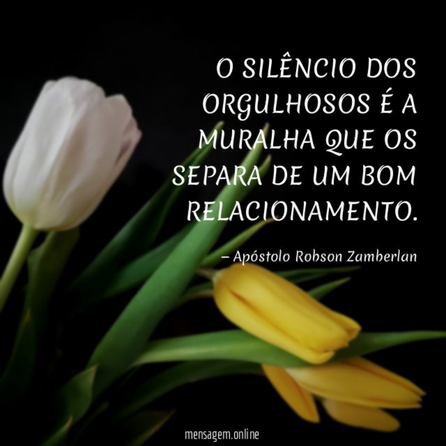 O SILÊNCIO DOS ORGULHOSOS É A MURALHA QUE