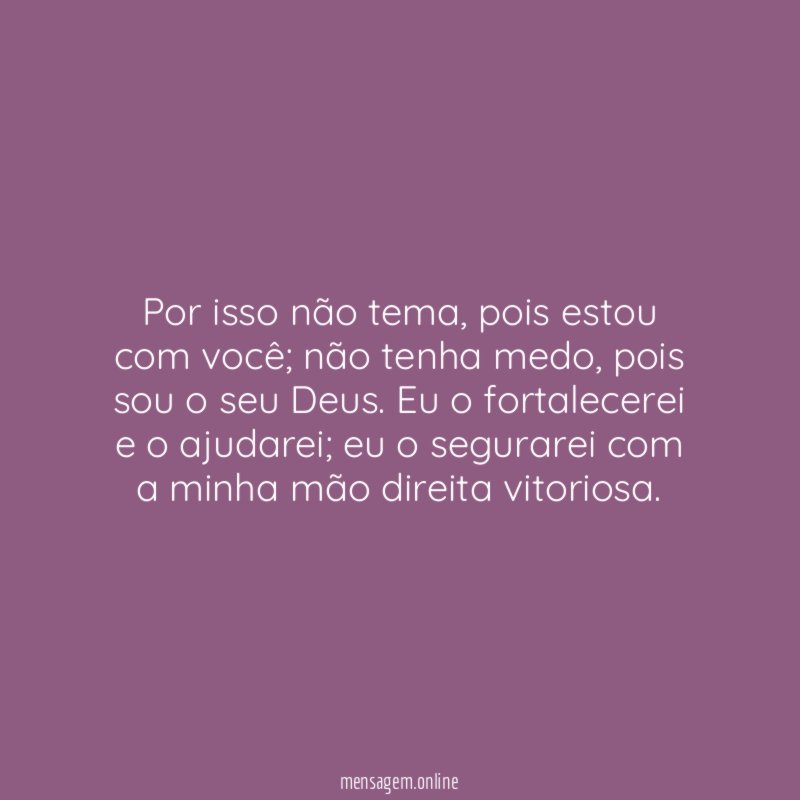 Por isso não tema