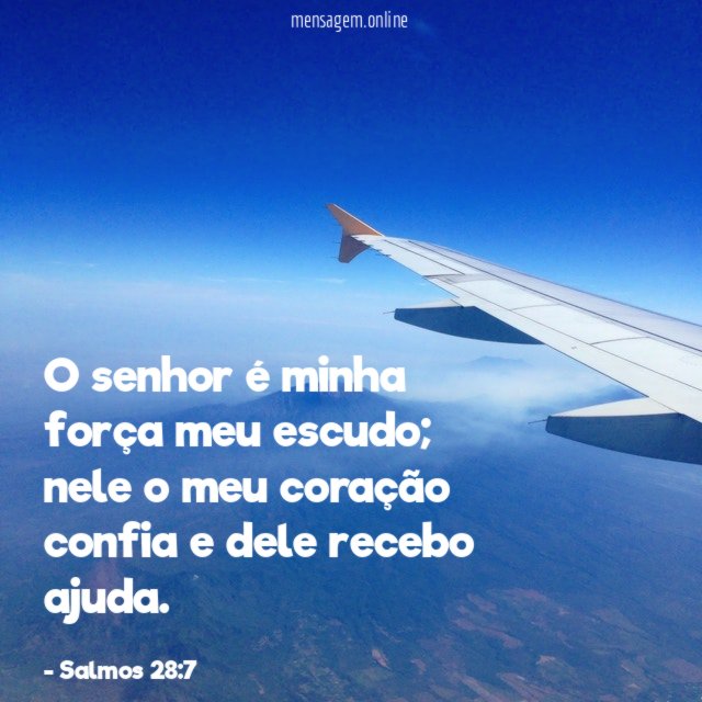 O senhor é minha força meu escudo