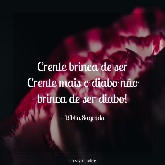 Crente brinca de ser Crente mais o diabo