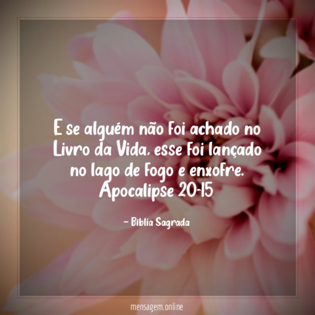 E se alguém não foi achado no Livro da Vida