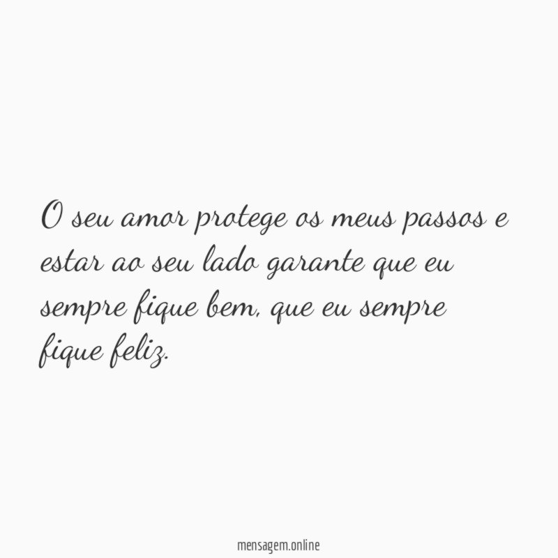 Seu amor me protege