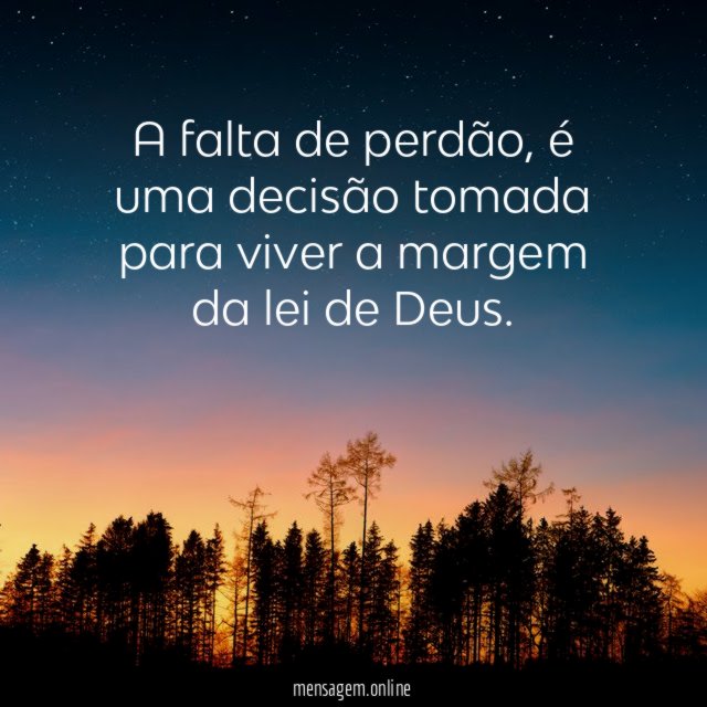 A falta de perdão