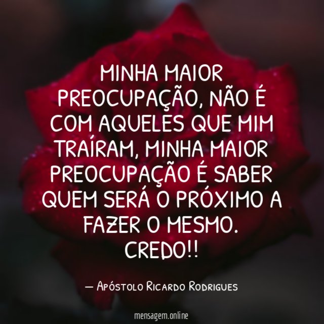 MINHA MAIOR PREOCUPAÇÃO