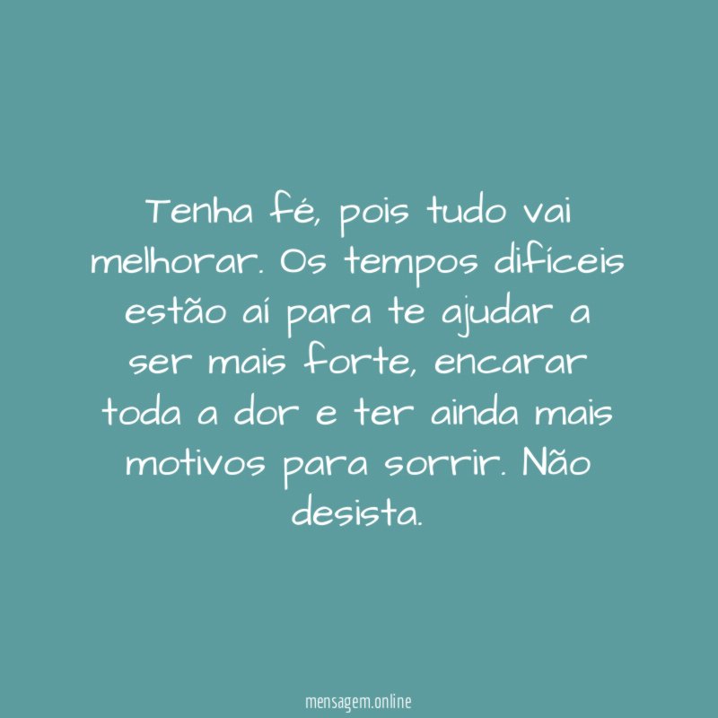 Vai melhorar
