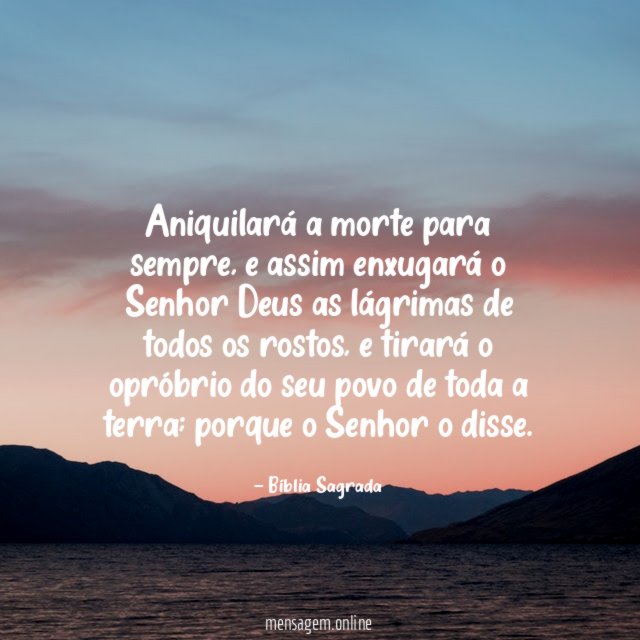 Aniquilará a morte para sempre