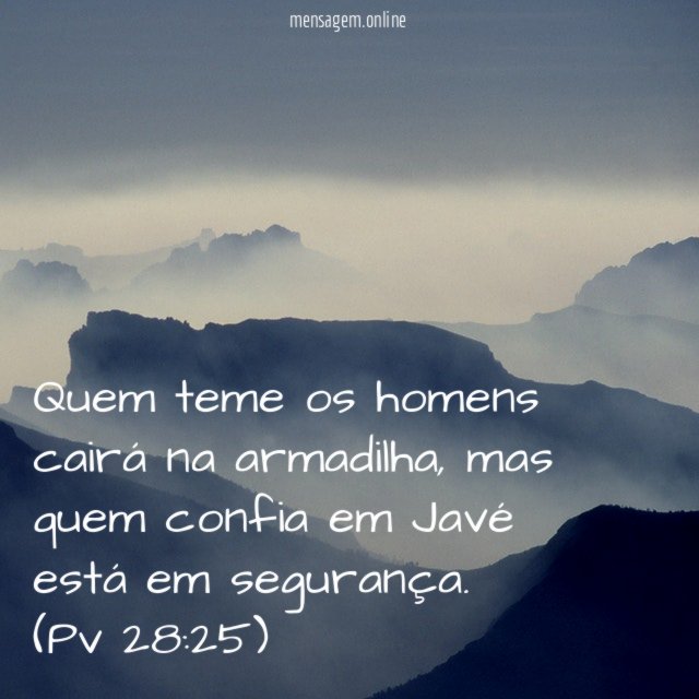 Quem teme os homens cairá na armadilha