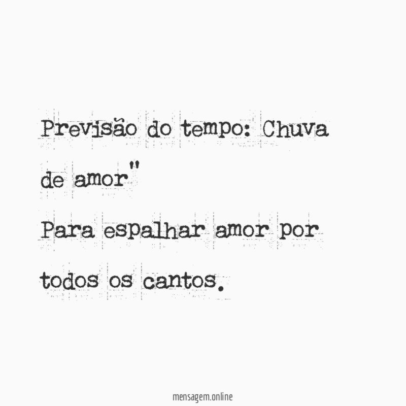 Que o amor nos regue