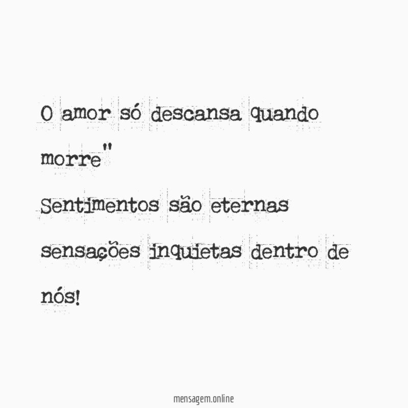 Que o amor fique sempre vivo