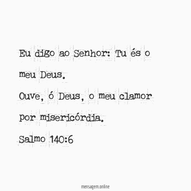 Eu digo ao Senhor