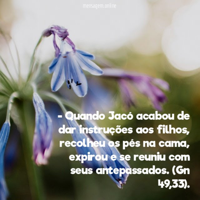 Quando Jacó acabou de dar instruções aos filhos
