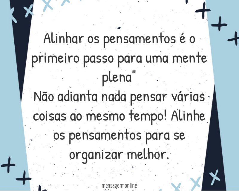 Pensamentos alinhados