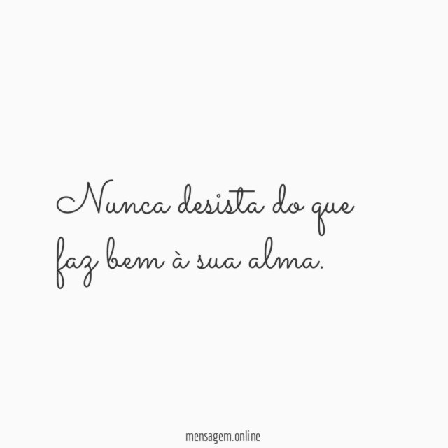 Desistir não é uma opção