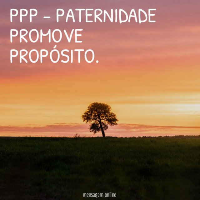 PPP - PATERNIDADE PROMOVE PROPÓSITO