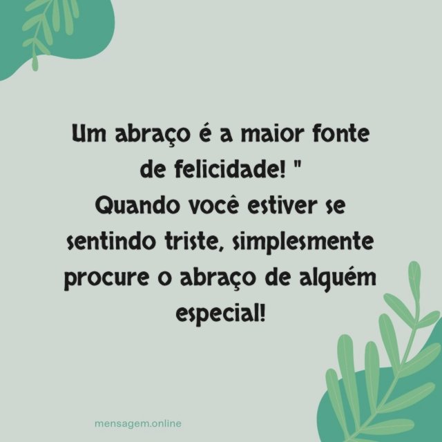 O abraço nos transforma