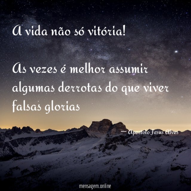 A vida não só vitória